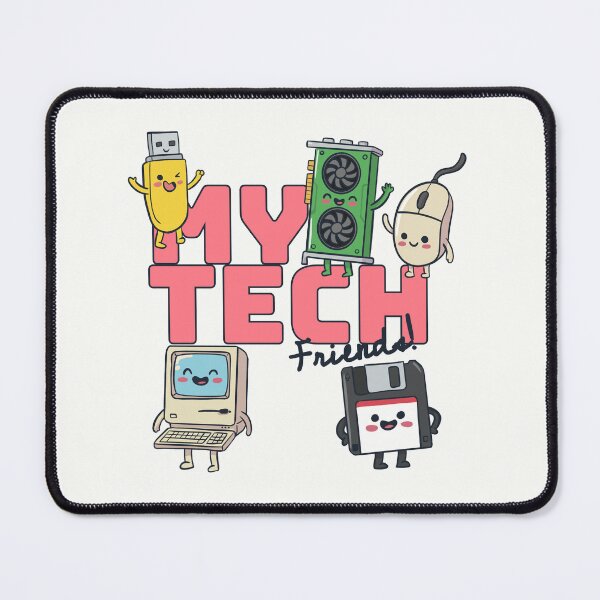 Item preview, My Tech Friends–Cute Retro Technology Characters Funny Geek Design designed and sold by EzekRenne.