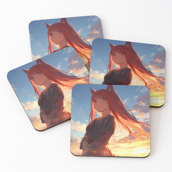 Item preview, Holo Spice And Wolf Sunset Wheat Field Golden Light designed and sold by PMartistStudio.