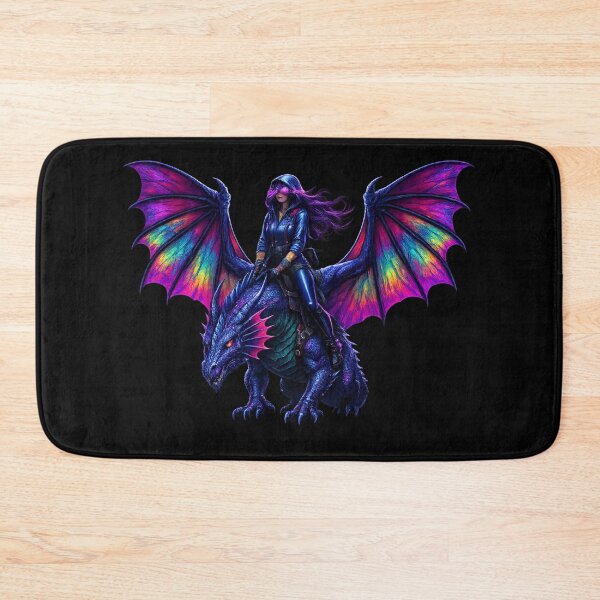 Item preview, Cyberpunk Dragon Rider — Neon Fantasy Sticker designed and sold by 3free3street - Neon & Graffiti Digital Art.