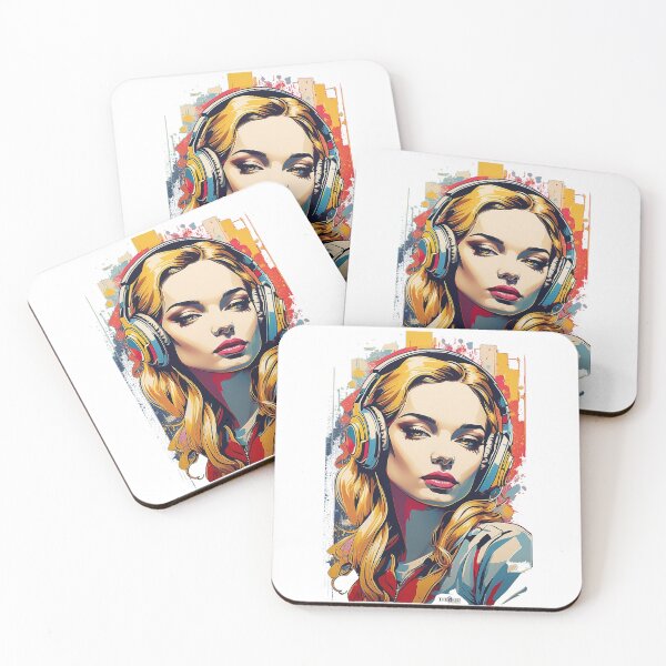 Item preview, Andy Warhol Inspired Girl with Headphones Graffiti Street Artwork designed and sold by Inished Productions.