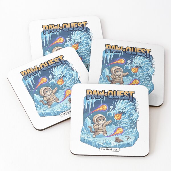 Item preview, Paw Quest Ice World Cat – Cute Ice Field Explorer Kitty designed and sold by PawMic.