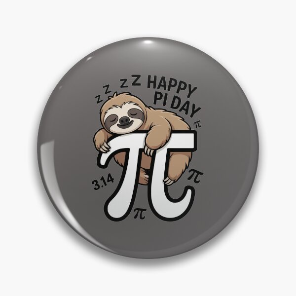 Item preview, Happy Pi Day Sloth – Cute Math Nerd March 14 Design designed and sold by FatCatCD.