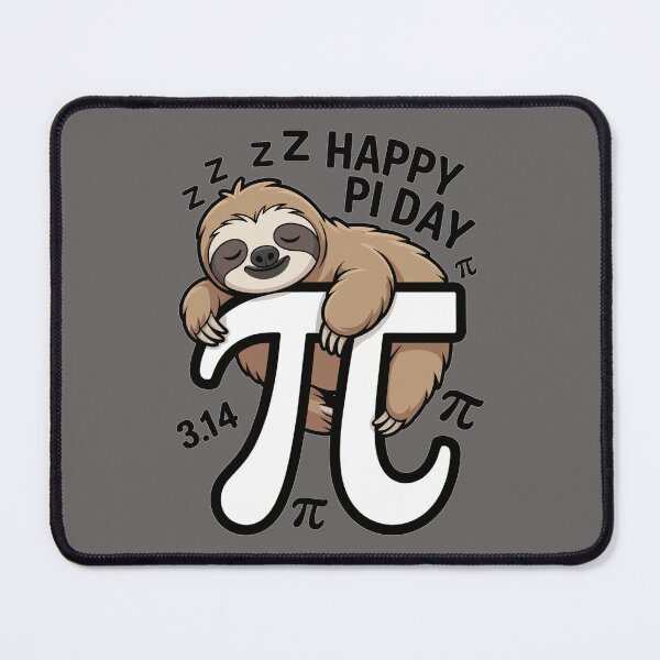 Item preview, Happy Pi Day Sloth – Cute Math Nerd March 14 Design designed and sold by FatCatCD.