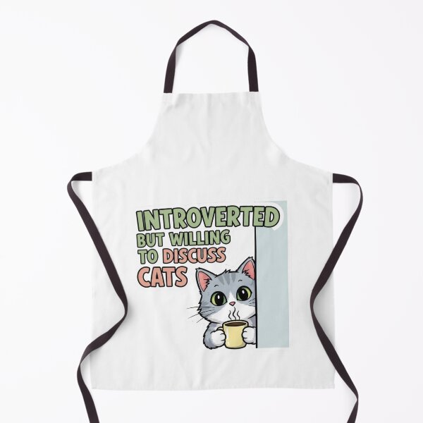 Item preview, Introverted But Willing To Discuss Cats – Funny Introvert Cat designed and sold by Low Social Battery Club.