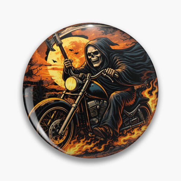 Item preview, Huye de la muerte a toda velocidad – Diseño de motociclista de la Parca Dark Rider designed and sold by HubCreates.