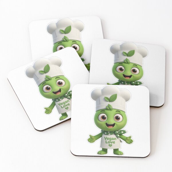 Artikelvorschau, Vegan Love – Cute Vegan Chef Mascot entworfen und verkauft von Wildborn74.