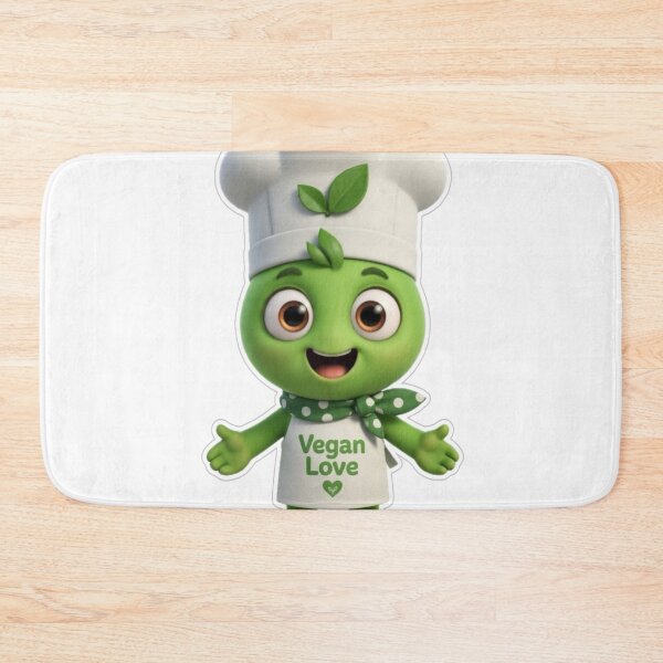 Artikelvorschau, Vegan Love – Cute Vegan Chef Mascot entworfen und verkauft von Wildborn74.