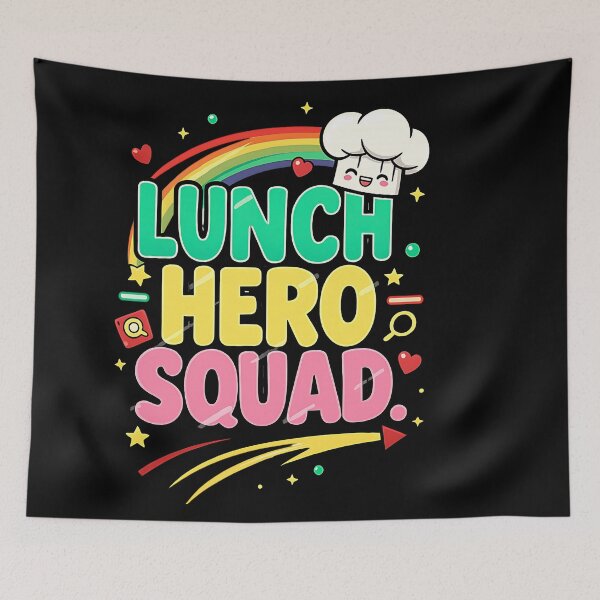 Item preview, school lunch hero squad cafeteria crew appreciation art designed and sold by ArtDesignTp.