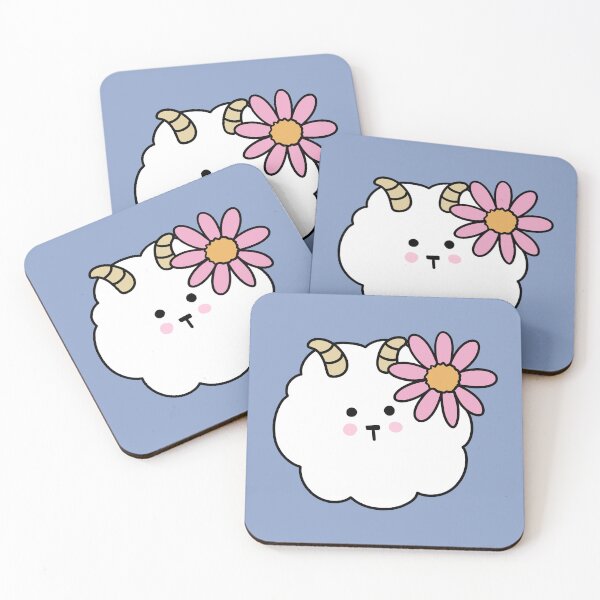 Item preview, Cute Baby Lamb with Pink Daisy Flower designed and sold by ubborn.