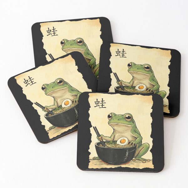 Item preview, Cute Ramen Frog Eating Noodles with Chopsticks - Japanese Kawaii Amphibian Foodie Design designed and sold by Bongocomic.