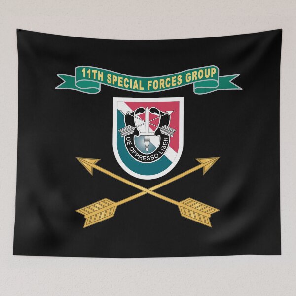 Item preview, Army - 11th Special Forces Group - Flash w Ribbon - Br X 300 designed and sold by Military Insignia Products.