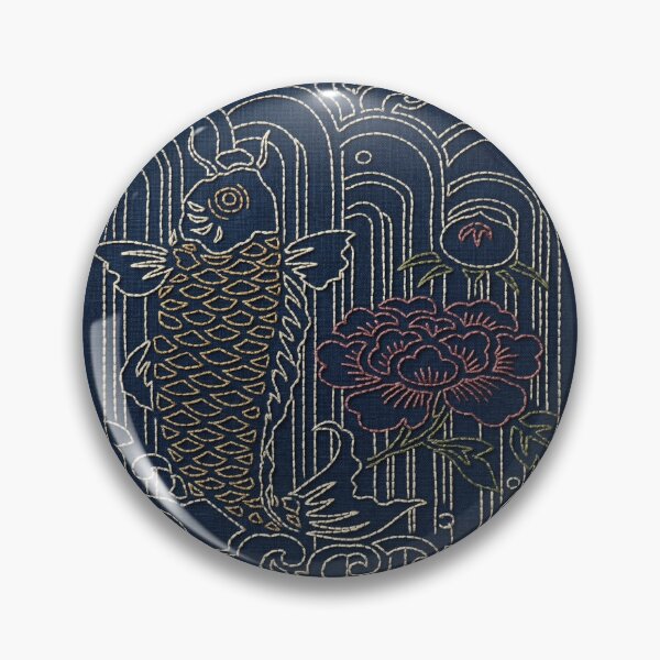 Item preview, Sashiko Design of a Japanese Fish designed and sold by GaFeltaStitch.
