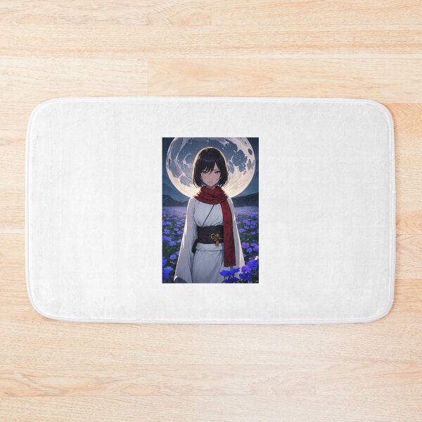 Item preview, Rikisone Yayomi Night Moon Kimono – Elegant Anime Girl Floral Landscape Art designed and sold by iloveanimechibi.