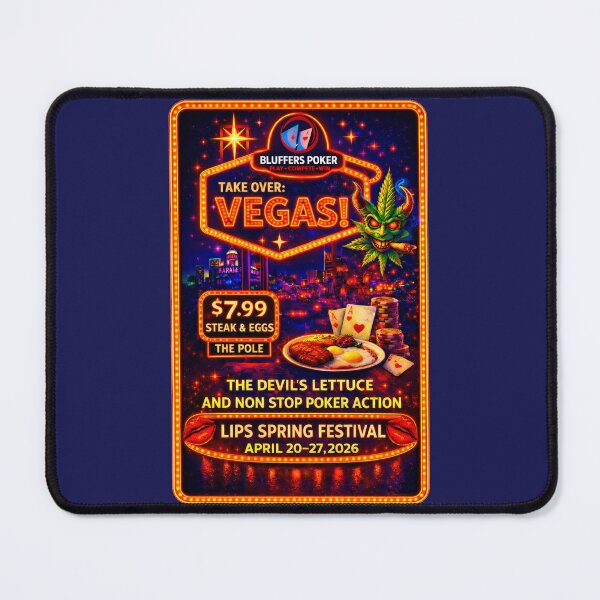 Item preview, Bluffers Poker Take Over Vegas Neon Sign, LIPS Spring Festival 2026 Retro Vegas Poster designed and sold by GhostDawgs.