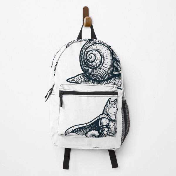 Item preview, Vinatge Akita Riding Snail Medieval Knight Dog Lover designed and sold by DoodleTortle.