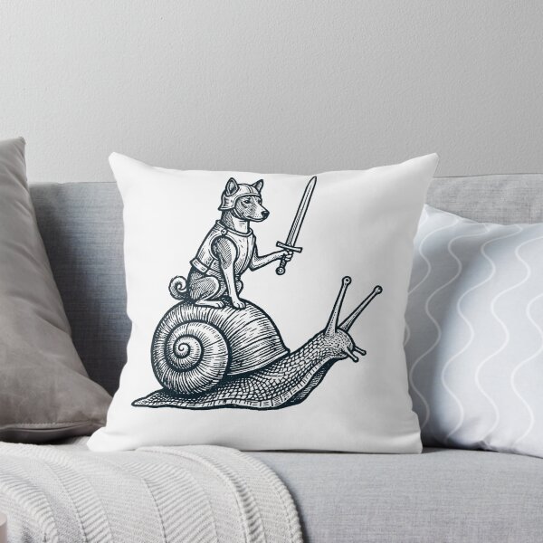 Item preview, Vinatge Basenji Riding Snail Medieval Knight Dog Lover designed and sold by DoodleTortle.