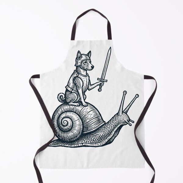 Item preview, Vinatge Basenji Riding Snail Medieval Knight Dog Lover designed and sold by DoodleTortle.