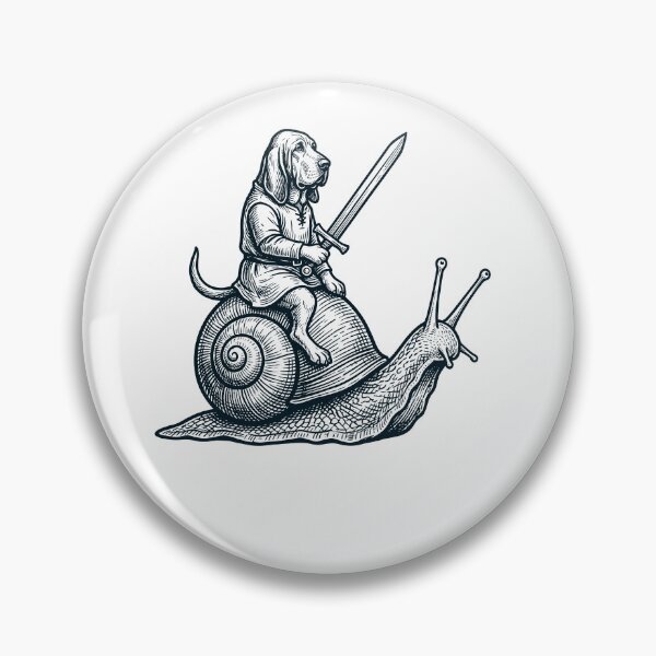 Artikelvorschau, Vintage Bloodhound reitet Schnecke Mittelalterlicher Ritter Hundeliebhaber entworfen und verkauft von DoodleTortle.
