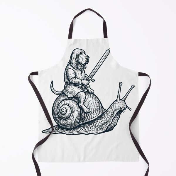 Item preview, Vinatge Bloodhound Riding Snail Medieval Knight Dog Lover designed and sold by DoodleTortle.