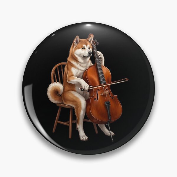 Item preview, Akita Playing Cello Player Cellist Dog Lover designed and sold by TerryConnells.