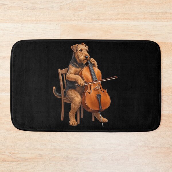 Item preview, Airedale Terrier Playing Cello Player Cellist Dog Lover designed and sold by TerryConnells.