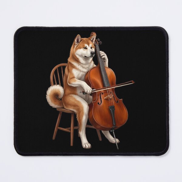 Item preview, Akita Playing Cello Player Cellist Dog Lover designed and sold by TerryConnells.