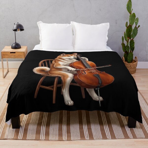 Item preview, Akita Playing Cello Player Cellist Dog Lover designed and sold by TerryConnells.