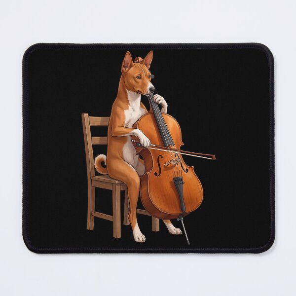 Item preview, Basenji Playing Cello Player Cellist Dog Lover designed and sold by TerryConnells.