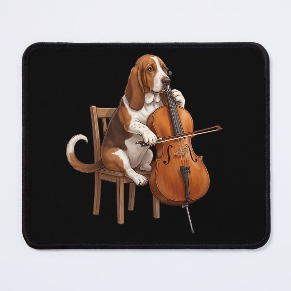 Item preview, Basset Hound Playing Cello Player Cellist Dog Lover designed and sold by TerryConnells.