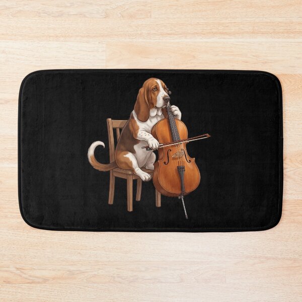 Item preview, Basset Hound Playing Cello Player Cellist Dog Lover designed and sold by TerryConnells.