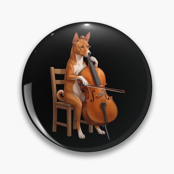 Item preview, Basenji Playing Cello Player Cellist Dog Lover designed and sold by TerryConnells.