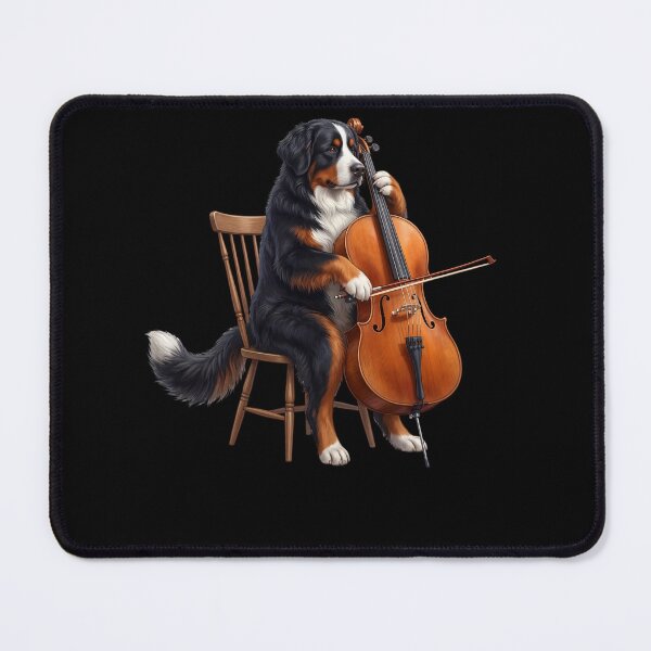 Item preview, Bernese Mountain Dog Playing Cello Player Cellist Dog Lover designed and sold by TerryConnells.