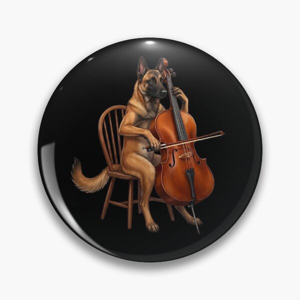 Item preview, Pastor belga malinois tocando el violonchelo, violonchelista, amante de los perros. designed and sold by TerryConnells.