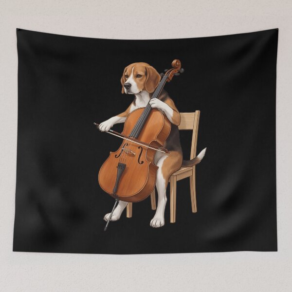 Item preview, Beagle Playing Cello Player Cellist Dog Lover designed and sold by TerryConnells.