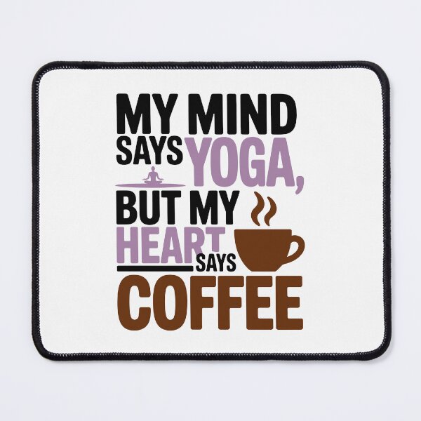 Item preview, Yoga vs Coffee – Funny Wellness Quote Design designed and sold by FatCatCD.