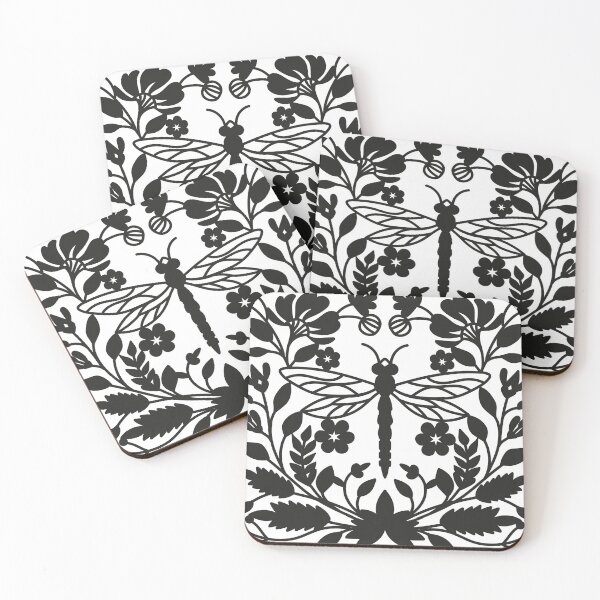 Item preview, Folk Art Dragonfly in Black designed and sold by Stacey Young.