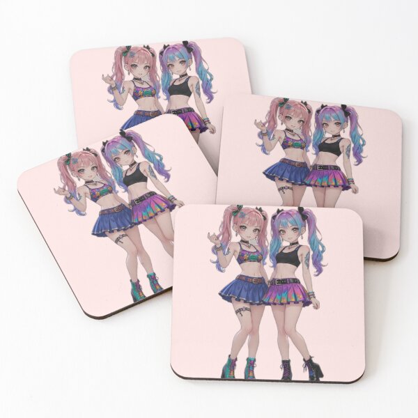 Item preview, Scene Rave Twin Gradient Ponytails designed and sold by RadaQueen.