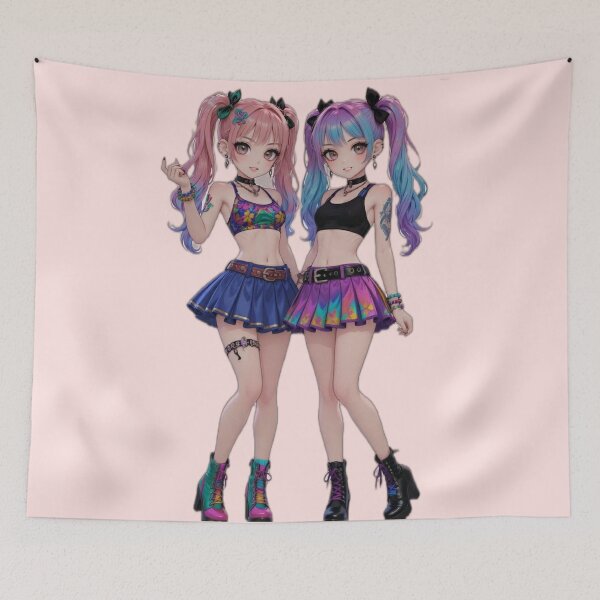 Item preview, Scene Rave Twin Gradient Ponytails designed and sold by RadaQueen.