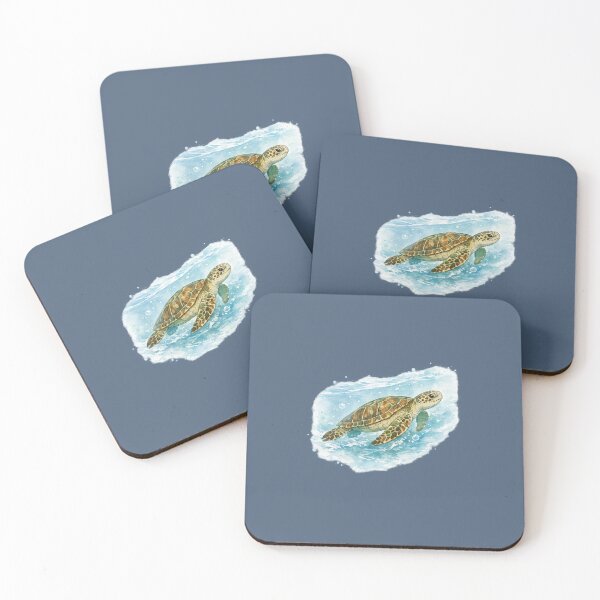 Item preview, Sea Turtle Watercolor Illustration designed and sold by Verdaire.