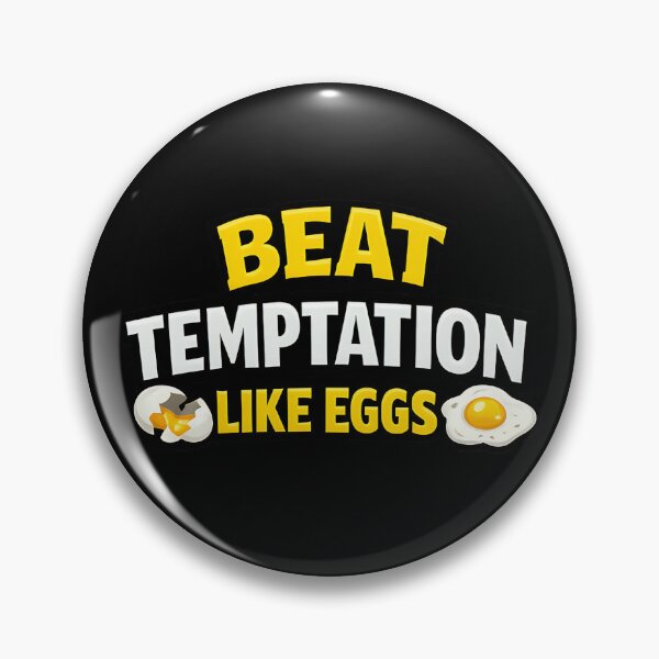 Item preview, Beat Temptation Like Eggs Funny Food Pun Humor Design designed and sold by TeeTimeTreasure.