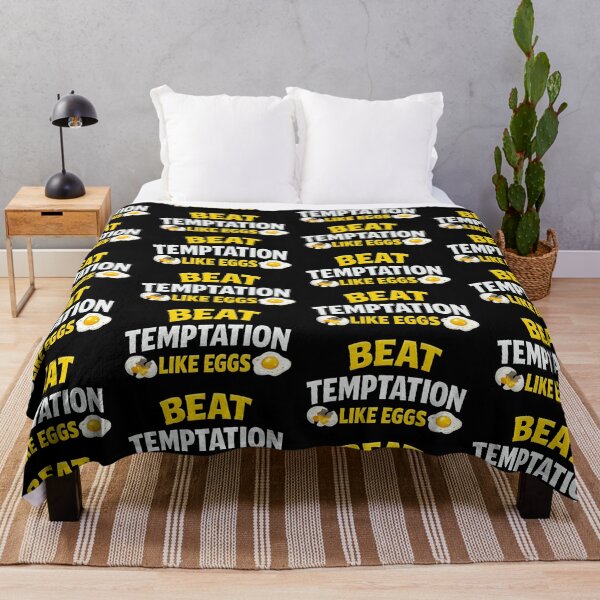 Item preview, Beat Temptation Like Eggs Funny Food Pun Humor Design designed and sold by TeeTimeTreasure.