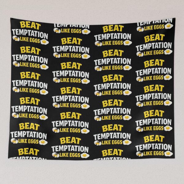 Item preview, Beat Temptation Like Eggs Funny Food Pun Humor Design designed and sold by TeeTimeTreasure.