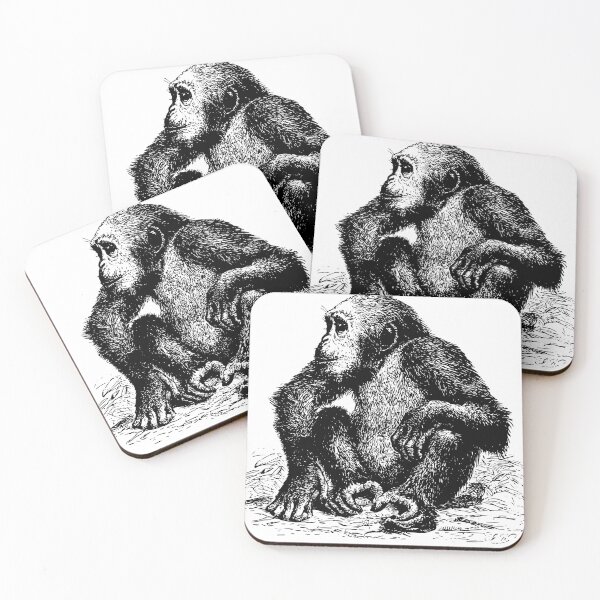 Item preview, Cute Chimpanzee Sticker designed and sold by SumeetCreativeArt.