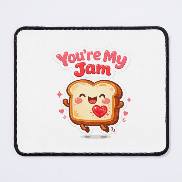 Item preview, Kawaii You’re My Jam Cute Bread Pun Sticker designed and sold by inaveed.