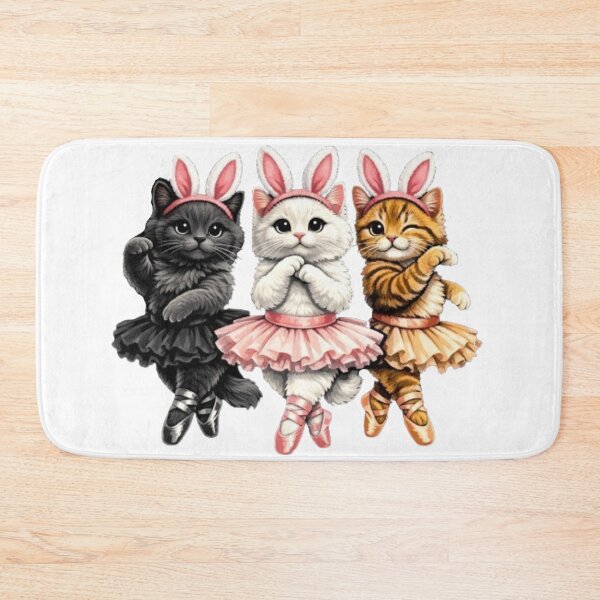 Item preview, Ballet Cat Bunny Rabbit Ears and Ballons Congratulations designed and sold by JediKittenWars.