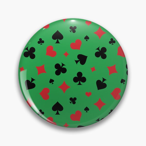 Item preview, Modern Playing Card Suits Pattern on Green designed and sold by AleksaDesignMTL.