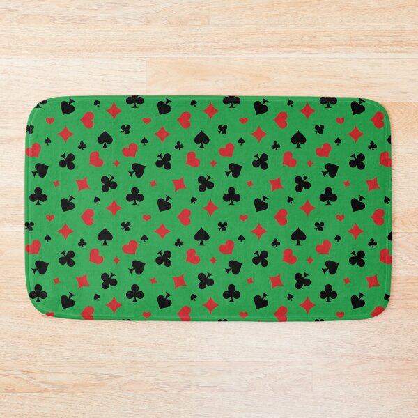 Item preview, Modern Playing Card Suits Pattern on Green designed and sold by AleksaDesignMTL.