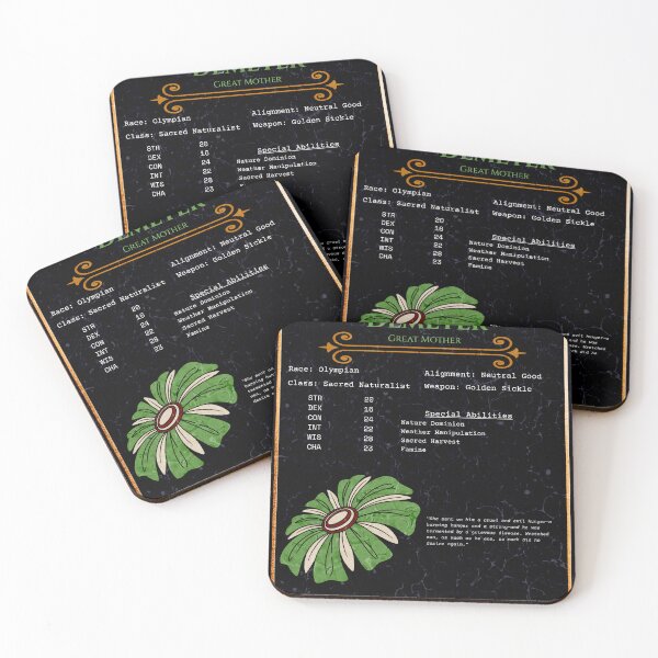 Item preview, Demeter RPG Character Sheet - Greek Mythology Gaming Gift designed and sold by ShopStellar.