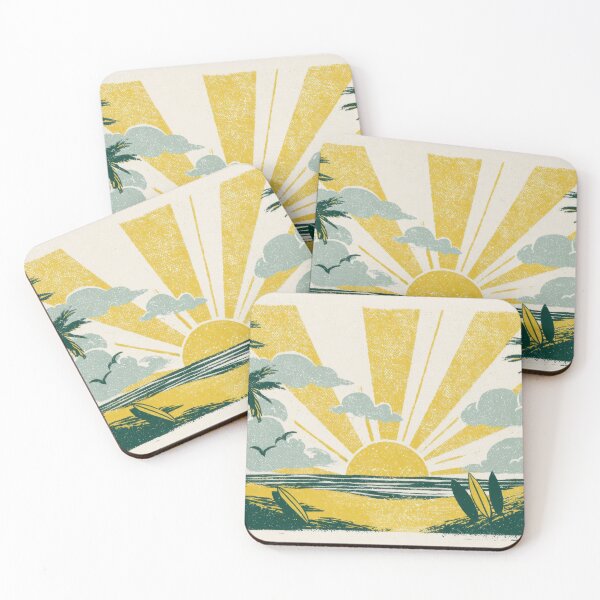 Item preview, Colorful sun sets over a beach designed and sold by anytka.