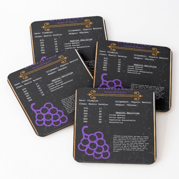Item preview, Dionysus RPG Character Sheet - Greek Mythology Gaming Gift designed and sold by ShopStellar.